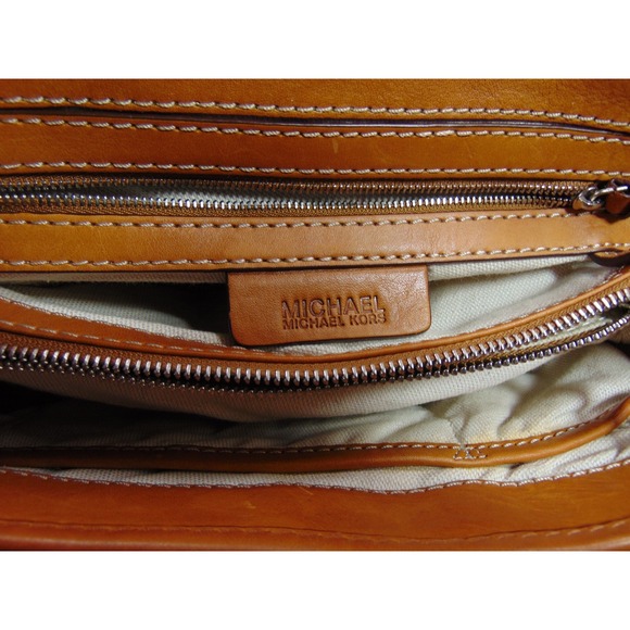 Dooney & Bourke Florentine Satchel Tan Leather Buckle Shoulder Bag FLAWS - Picture 15 of 16